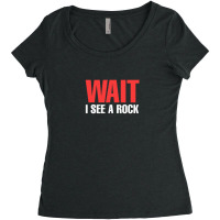 Rock Mineral Collector Wait I See A Rock Geologist 1 Women's Triblend Scoop T-shirt | Artistshot