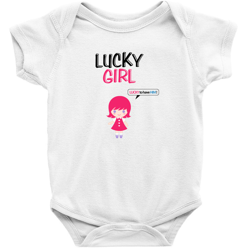 Lucky Girl (lucky Girl - Lucky Guy Couples Design) Baby Bodysuit | Artistshot