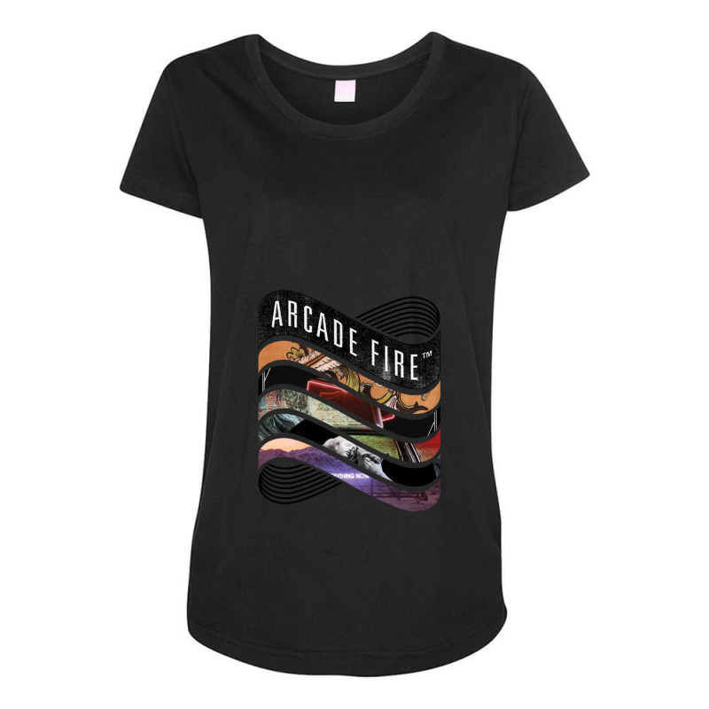 Arcade Fire - Discography Essential 1 Maternity Scoop Neck T-shirt by TimothyPickard | Artistshot