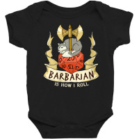 W20 Barbarian Roll 20-sided Dice Role Play Dungeon Fantasy Baby Bodysuit | Artistshot