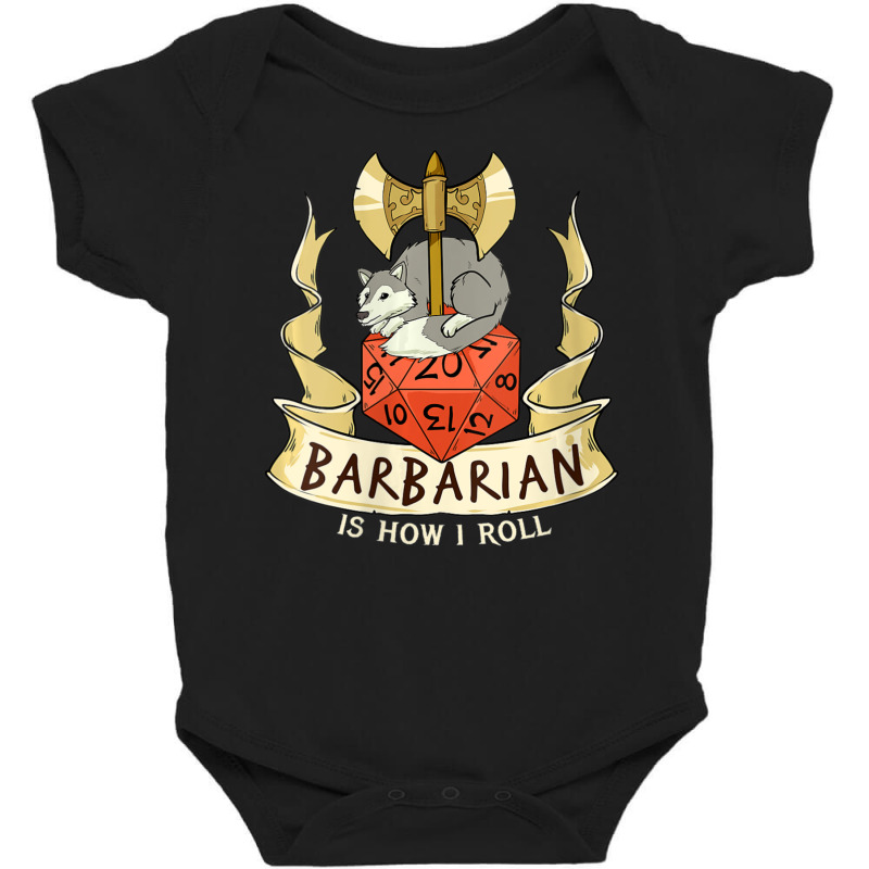 W20 Barbarian Roll 20-sided Dice Role Play Dungeon Fantasy Baby Bodysuit by PhanBo | Artistshot