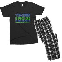 Righteous Gemstones Misbehavin Runnin With A Pickle Inspired .png Men's T-shirt Pajama Set | Artistshot