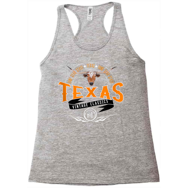 Vintage Classic Style Texas Lone Star Longhorn Design Tank Top Racerback Tank by cm-arts | Artistshot