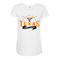 Vintage Classic Style Texas Lone Star Longhorn Design Tank Top Maternity Scoop Neck T-shirt | Artistshot