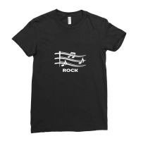 Rock Musical Notes Ladies Fitted T-shirt | Artistshot