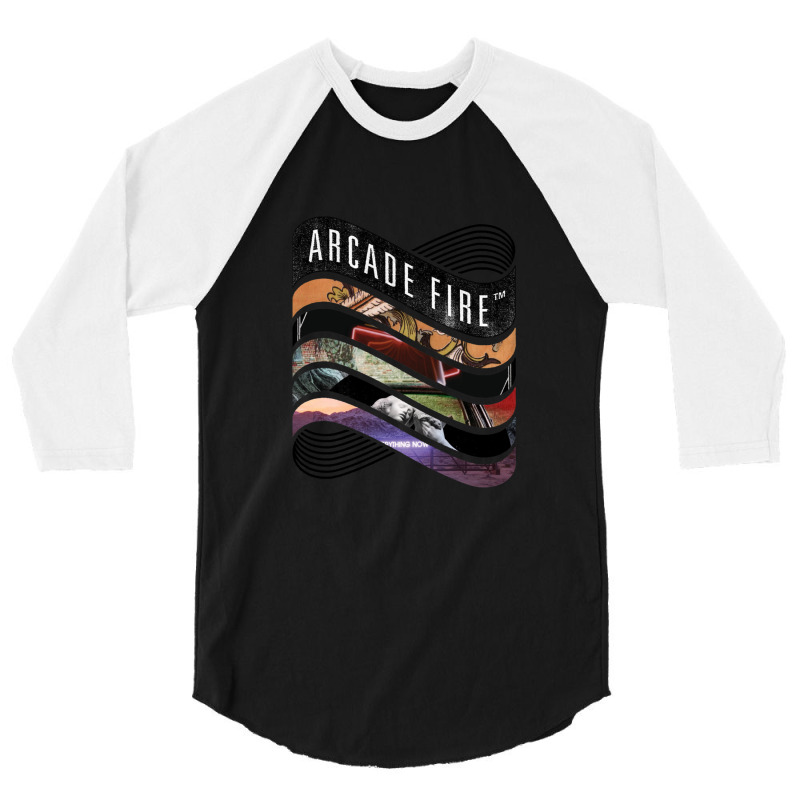 Arcade Fire - Discography Essential 1 3/4 Sleeve Shirt by DebbieElliott | Artistshot