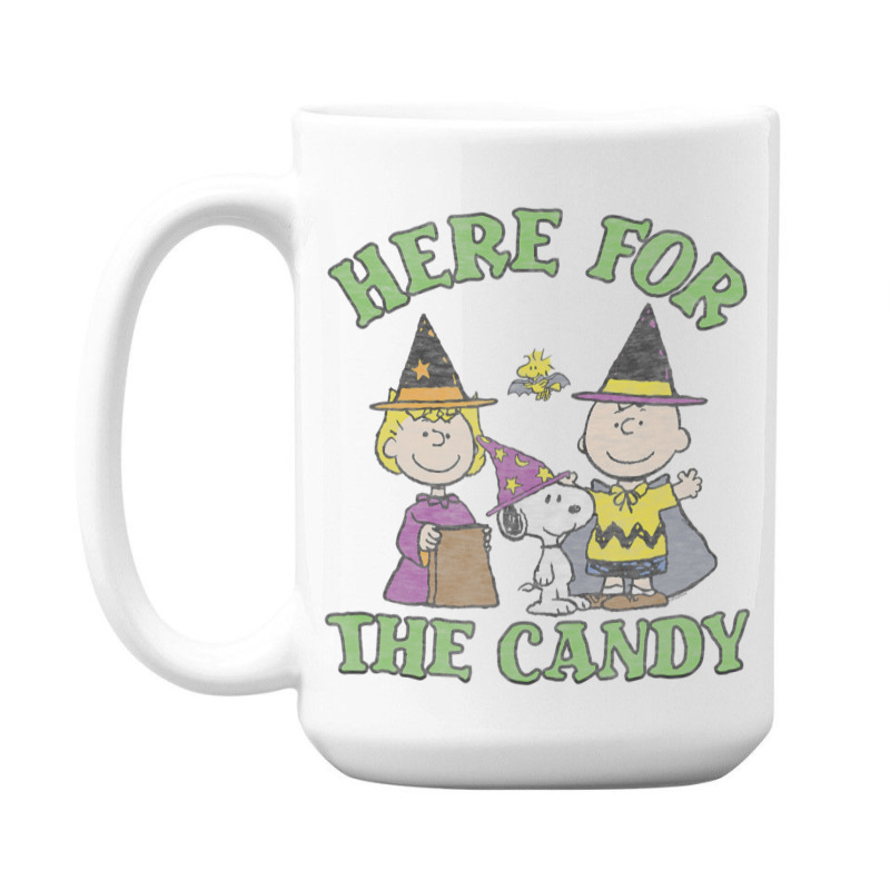 Peanuts Halloween Charlie Sally Here For The Candy 15 Oz Coffee Mug | Artistshot