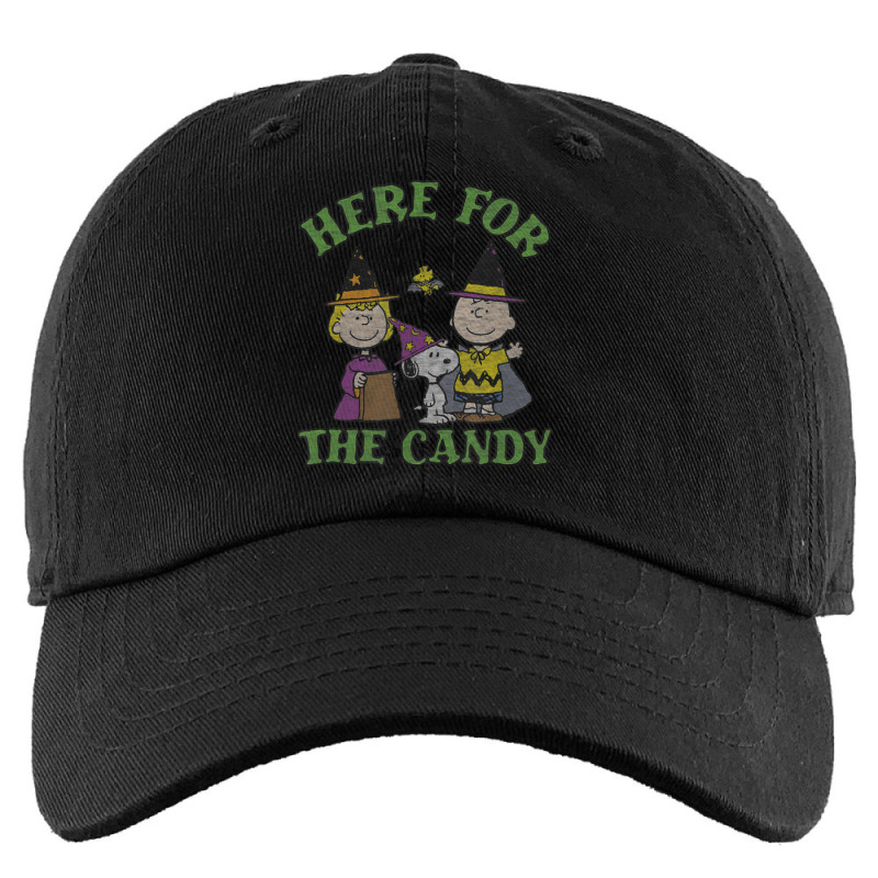 Peanuts Halloween Charlie Sally Here For The Candy Kids Cap | Artistshot