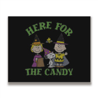 Peanuts Halloween Charlie Sally Here For The Candy Metal Print Horizontal | Artistshot