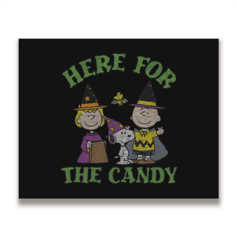 Peanuts Halloween Charlie Sally Here For The Candy Metal Print Horizontal | Artistshot