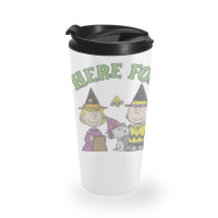 Peanuts Halloween Charlie Sally Here For The Candy Travel Mug | Artistshot