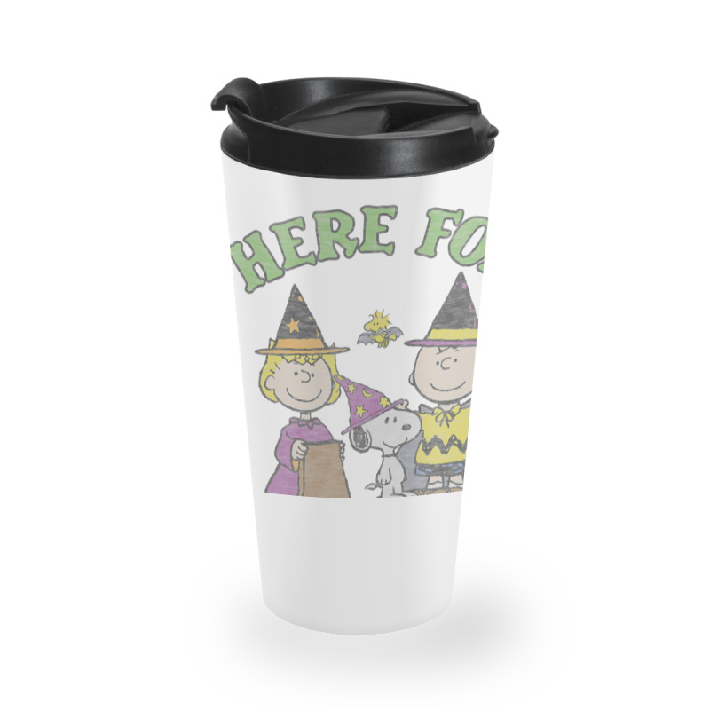 Peanuts Halloween Charlie Sally Here For The Candy Travel Mug | Artistshot