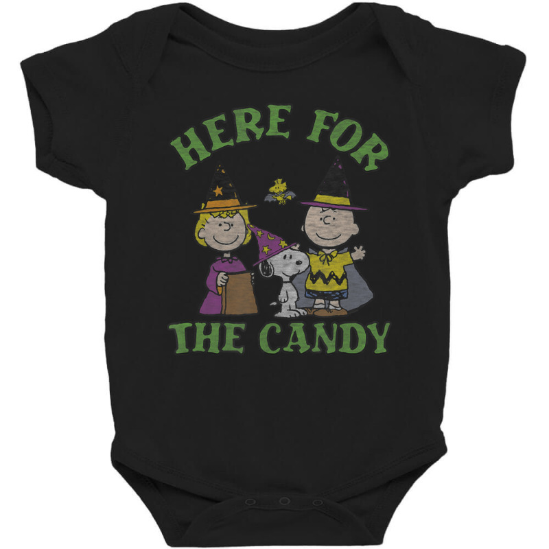 Peanuts Halloween Charlie Sally Here For The Candy Baby Bodysuit by cm-arts | Artistshot