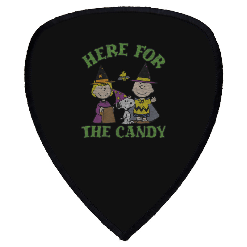 Peanuts Halloween Charlie Sally Here For The Candy Shield S Patch | Artistshot