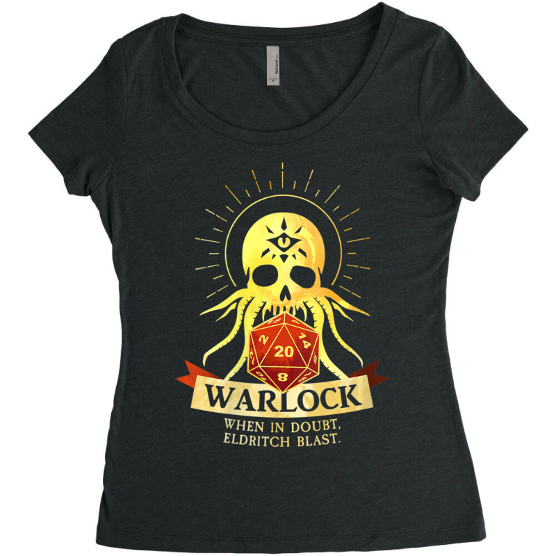 Warlock Class D20 Tabletop Dungeons Rpg Gaming Dragons Women's Triblend Scoop T-shirt by PhanBo | Artistshot