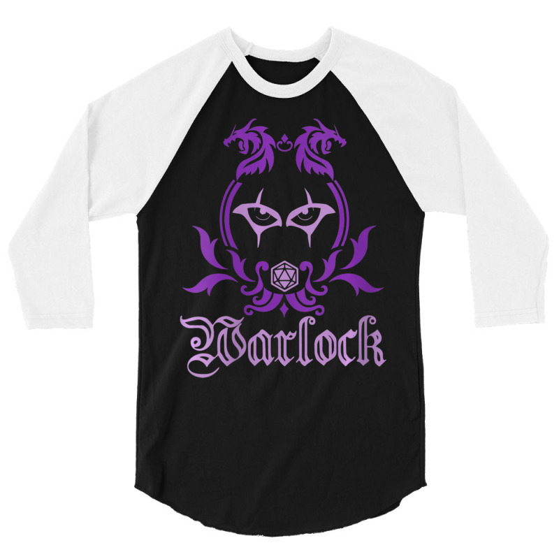 Warlock Class Emblem Dungeons And Rpg Dragons 3/4 Sleeve Shirt by PhanBo | Artistshot