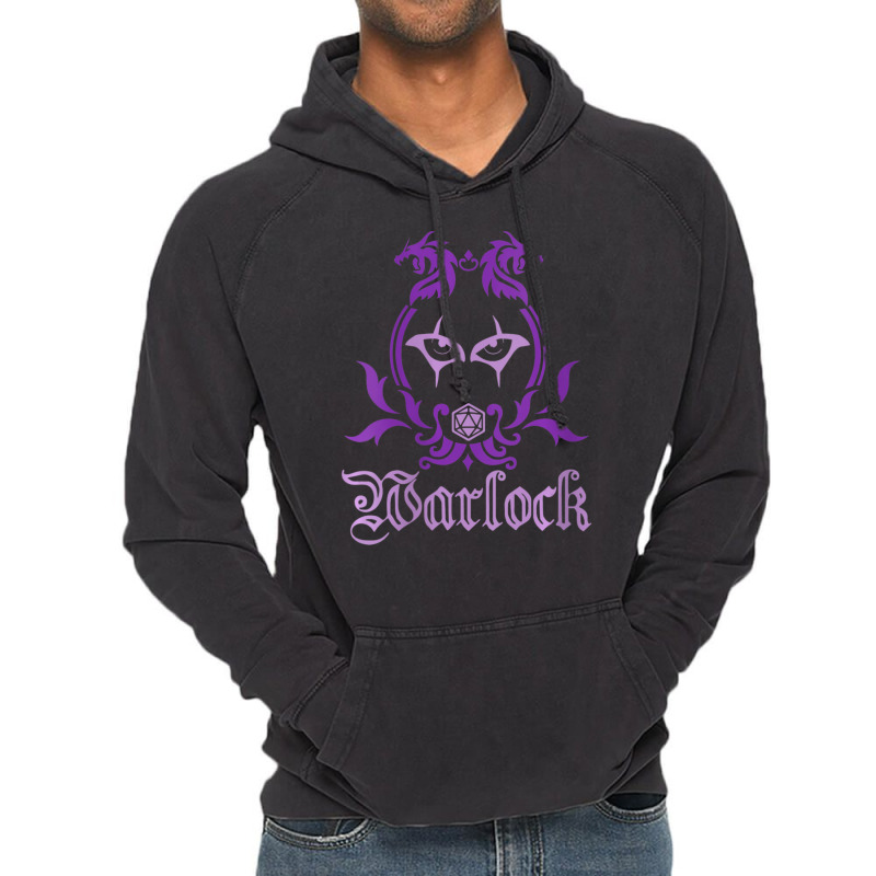 Warlock Class Emblem Dungeons And Rpg Dragons Vintage Hoodie by PhanBo | Artistshot