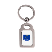 European Union Silver Rectangle Keychain | Artistshot