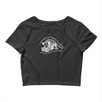 Younger Possum - White On Black Crop Top | Artistshot