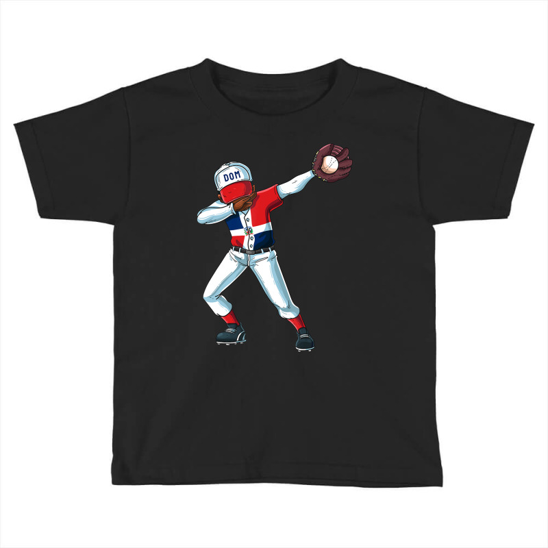 Baseball Dabbing Dominican Republic Player Catcher Pitcher Toddler T-shirt by cm-arts | Artistshot