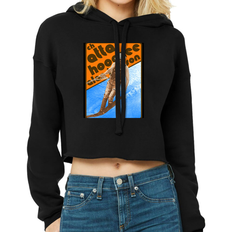 Alan Jackson Chattahoochee Waterskiing Retro Cropped Hoodie by KristyMelton | Artistshot