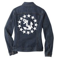 United States Yacht Ensign Flag Canton T Shirt Ladies Denim Jacket | Artistshot