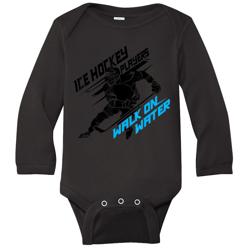 Ice Hockey Players Walk On Water Superpower Long Sleeve Baby Bodysuit | Artistshot