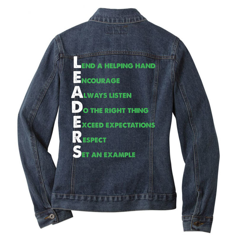 Boss Team Lead Manager Leadership Group Leaders Meaning Ladies Denim Jacket by cm-arts | Artistshot