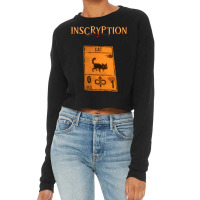 Inscryption Psychological Horror Black Cat Card Game Halloween Scary S Cropped Sweater | Artistshot