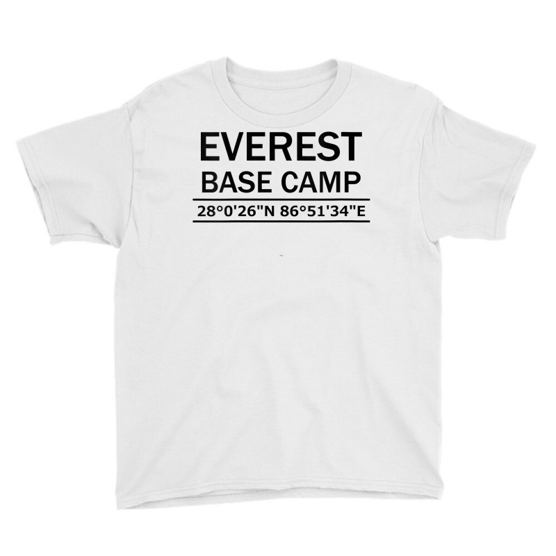 Womens Mt Everest Base Camp Coordinates Tshirt V Neck T Shirt Youth Tee by cm-arts | Artistshot