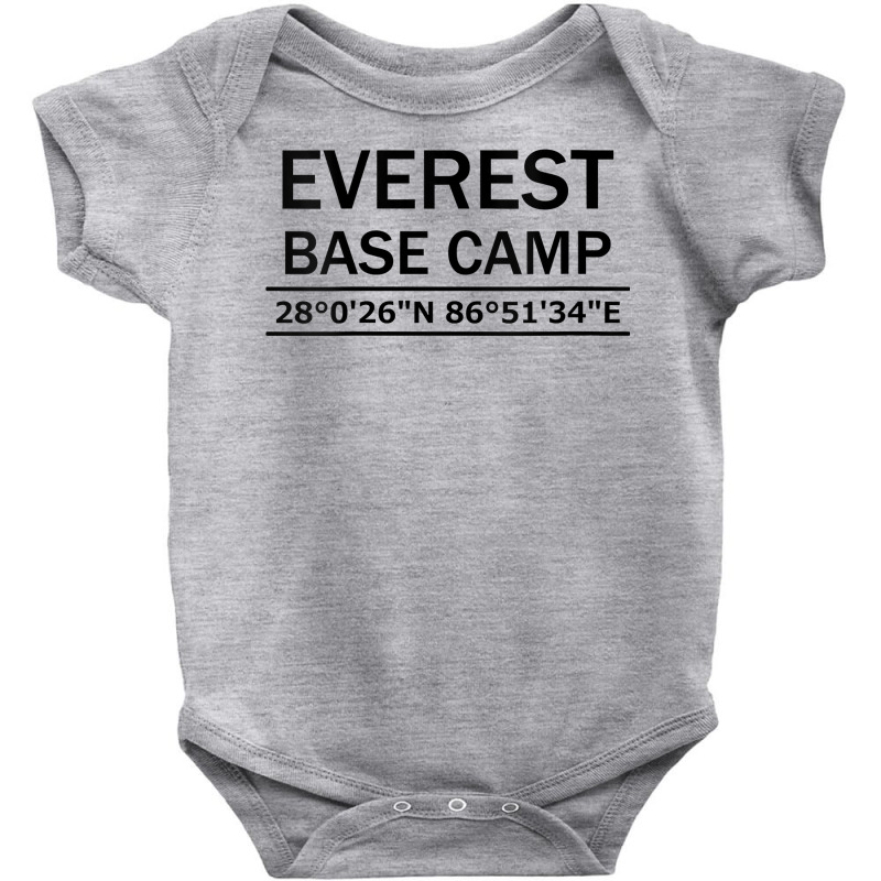 Womens Mt Everest Base Camp Coordinates Tshirt V Neck T Shirt Baby Bodysuit by cm-arts | Artistshot