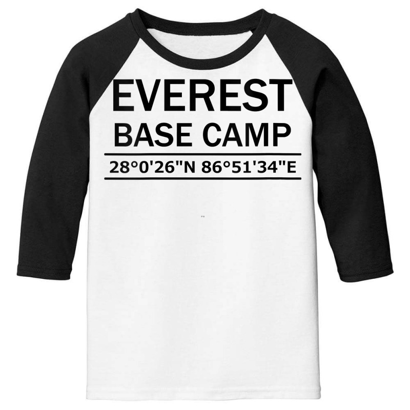 Womens Mt Everest Base Camp Coordinates Tshirt V Neck T Shirt Youth 3/4 Sleeve by cm-arts | Artistshot