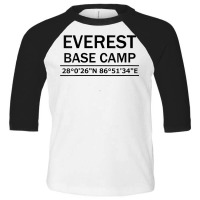 Womens Mt Everest Base Camp Coordinates Tshirt V Neck T Shirt Toddler 3/4 Sleeve Tee | Artistshot