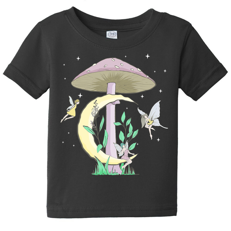 Fairycore Aesthetic Fairy Core Grunge Mushroom Moon Fairies T Shirt Baby Tee | Artistshot