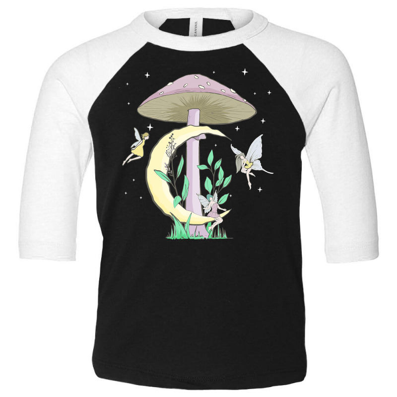 Fairycore Aesthetic Fairy Core Grunge Mushroom Moon Fairies T Shirt Toddler 3/4 Sleeve Tee | Artistshot