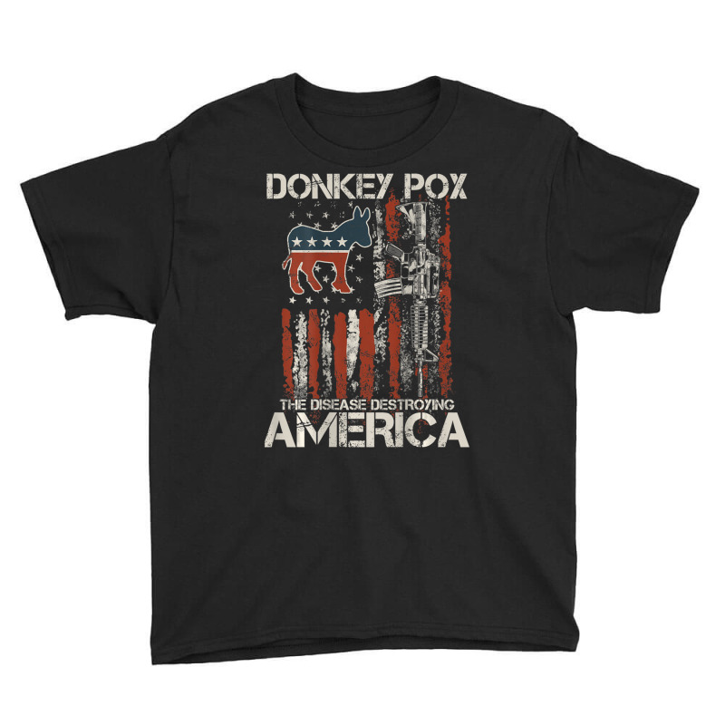 Biden Donkey Pox The Disease Destroying America Back Youth Tee | Artistshot