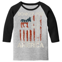 Biden Donkey Pox The Disease Destroying America Back Youth 3/4 Sleeve | Artistshot