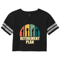 Old Man With Guitar Pensioner Musician Retro Acoustic Guitar Scorecard Crop Tee | Artistshot