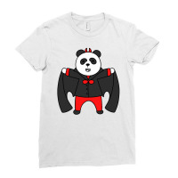 Dracula Panda For Halloween Costume Ladies Fitted T-shirt | Artistshot