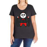 Dracula Panda For Halloween Costume Ladies Curvy T-shirt | Artistshot