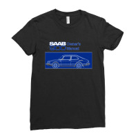 Saab 900 Owner's Manual 1 Ladies Fitted T-shirt | Artistshot