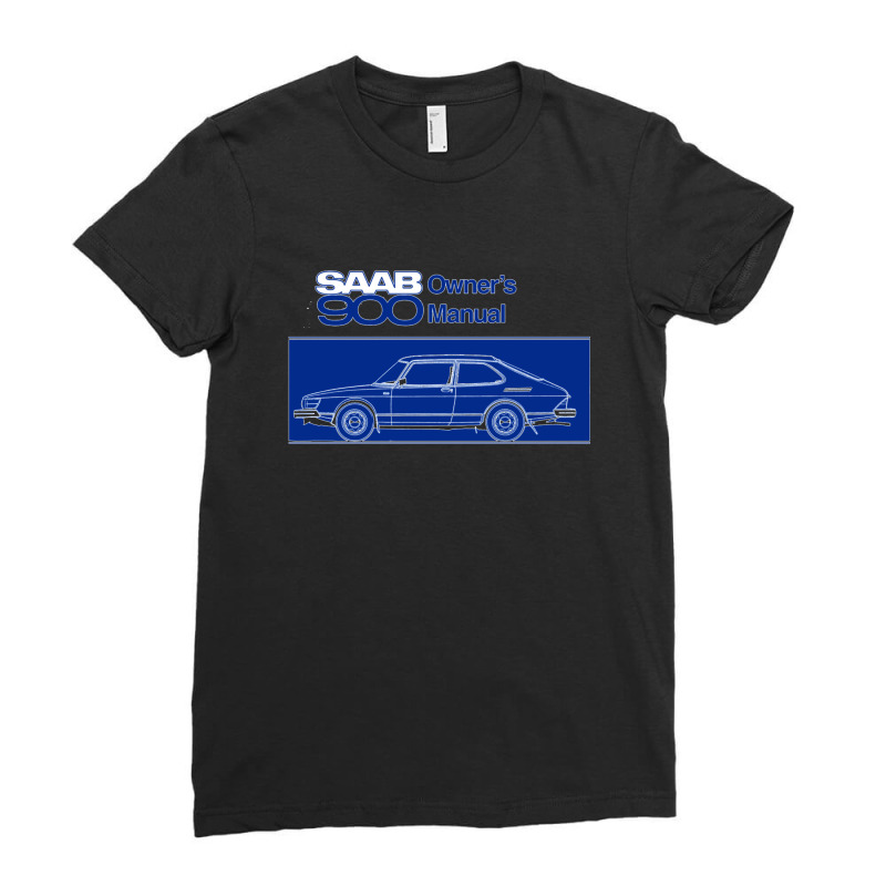 Saab 900 Owner's Manual 1 Ladies Fitted T-Shirt by cm-arts | Artistshot