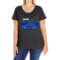 Saab 900 Owner's Manual 1 Ladies Curvy T-shirt | Artistshot