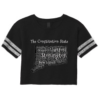 Connecticut City And Town Word Art Cloud Scorecard Crop Tee | Artistshot