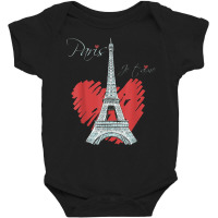 I Love Paris Eiffel Tower French Souvenir France Parisian T Shirt Baby Bodysuit | Artistshot