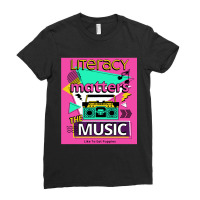 Music Literacy Matters I Like To Eat Puppies Ladies Fitted T-shirt | Artistshot