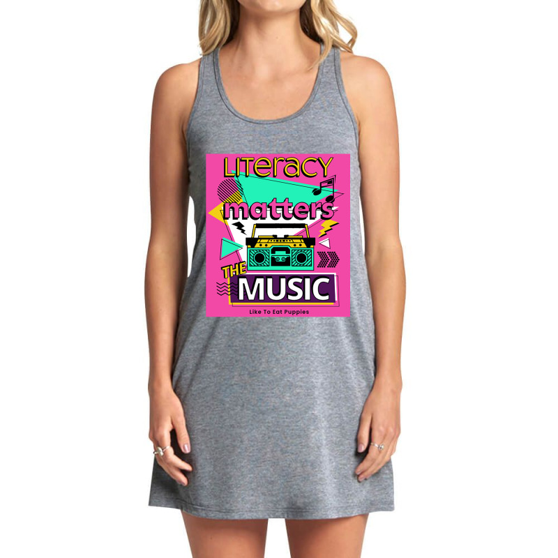 Music Literacy Matters I Like To Eat Puppies Tank Dress by cm-arts | Artistshot