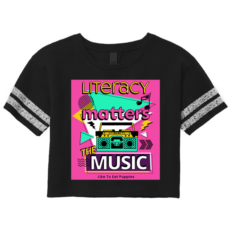 Music Literacy Matters I Like To Eat Puppies Scorecard Crop Tee by cm-arts | Artistshot