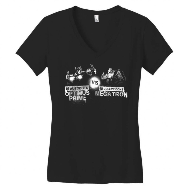 Transformers War For Cybertron Optimus Prime Vs Megatron V-neck Women's V-Neck T-Shirt by PhamThinh | Artistshot