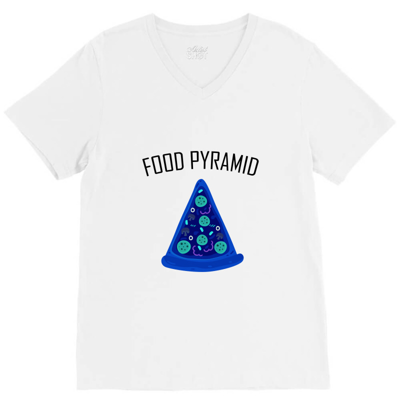 Pizza Unisex Shirt Pyramid Yummy Food Vegetable V-neck Tee | Artistshot